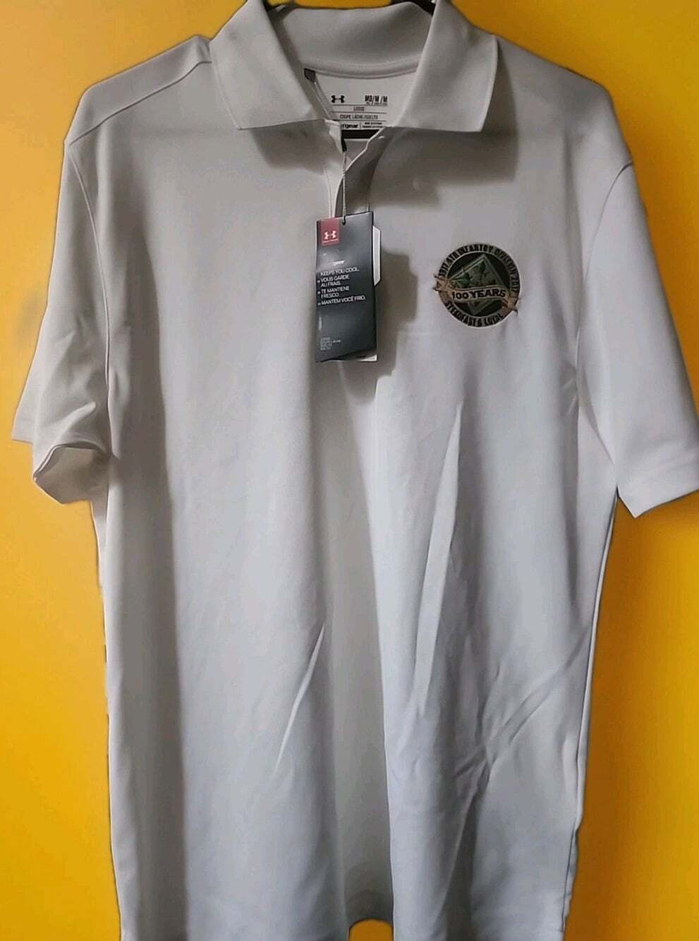 Under Armour Heatgear Loose Golf Polo NWT Medium UPF Cr60 100th Anniversary Army
